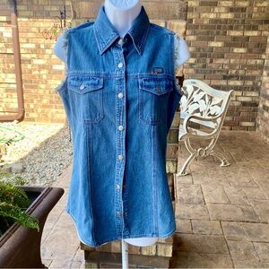 Harley-Davidson Denim Blouse; XS; never worn; original HD snaps
